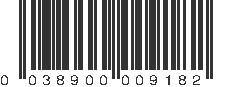 UPC 038900009182