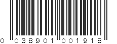 UPC 038901001918