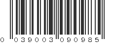 UPC 039003090985