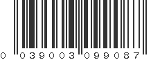 UPC 039003099087