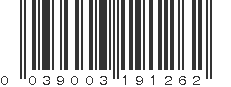 UPC 039003191262