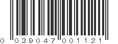 UPC 039047001121