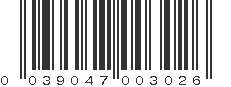 UPC 039047003026