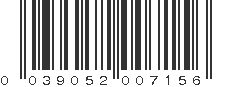 UPC 039052007156