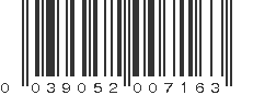 UPC 039052007163