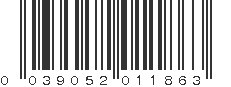 UPC 039052011863