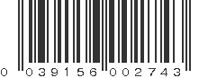 UPC 039156002743