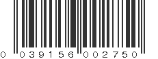 UPC 039156002750