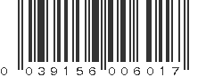 UPC 039156006017