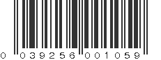 UPC 039256001059