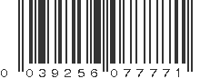 UPC 039256077771