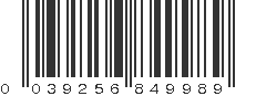 UPC 039256849989