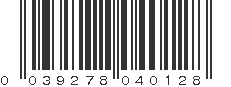 UPC 039278040128