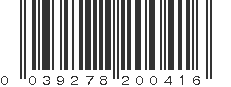 UPC 039278200416