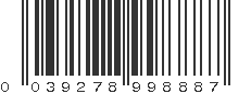 UPC 039278998887