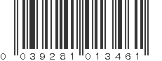 UPC 039281013461