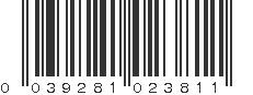 UPC 039281023811