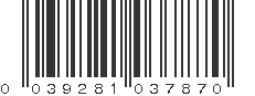 UPC 039281037870