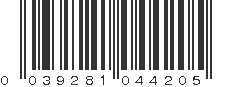 UPC 039281044205