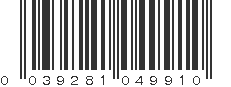 UPC 039281049910