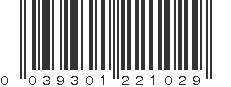 UPC 039301221029