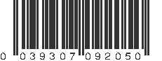 UPC 039307092050