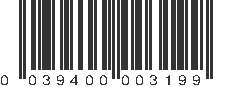 UPC 039400003199