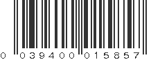 UPC 039400015857