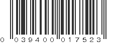 UPC 039400017523