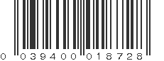 UPC 039400018728