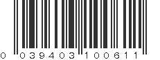 UPC 039403100611