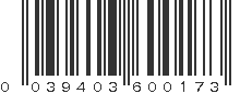 UPC 039403600173