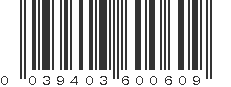 UPC 039403600609