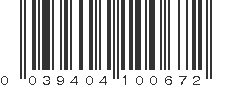 UPC 039404100672