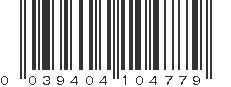 UPC 039404104779