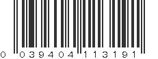 UPC 039404113191