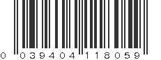 UPC 039404118059