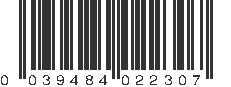 UPC 039484022307