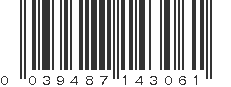 UPC 039487143061