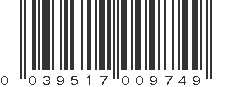 UPC 039517009749