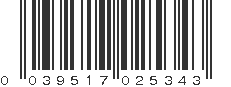 UPC 039517025343