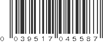 UPC 039517045587