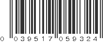 UPC 039517059324