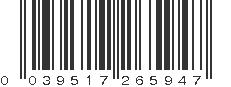 UPC 039517265947