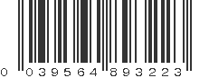 UPC 039564893223