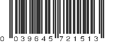 UPC 039645721513