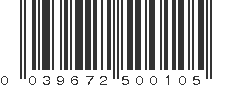 UPC 039672500105