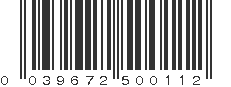 UPC 039672500112