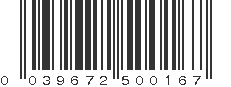 UPC 039672500167