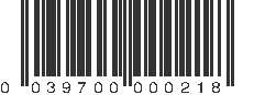 UPC 039700000218